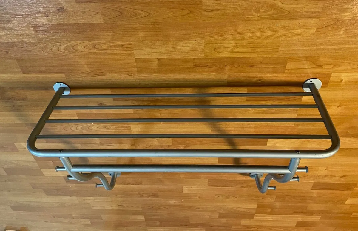 Gray metal coat rack - Image 2