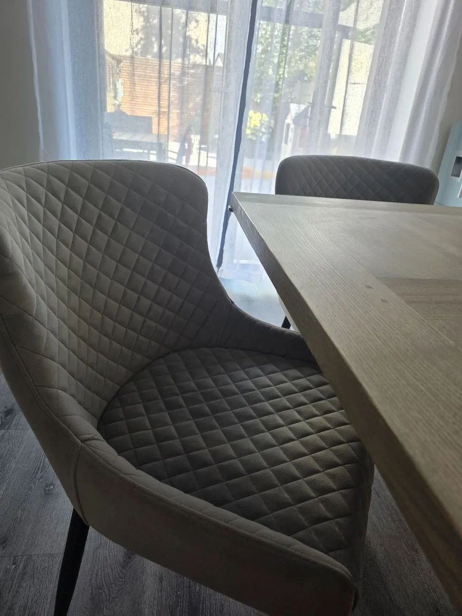 EZ Living Grey Velvet Chairs - Image 3