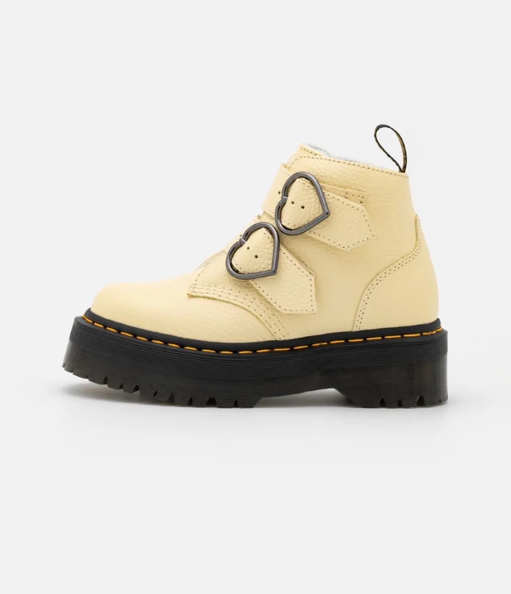 Dr Marten Devon Loveheart Cream Boots - Image 1