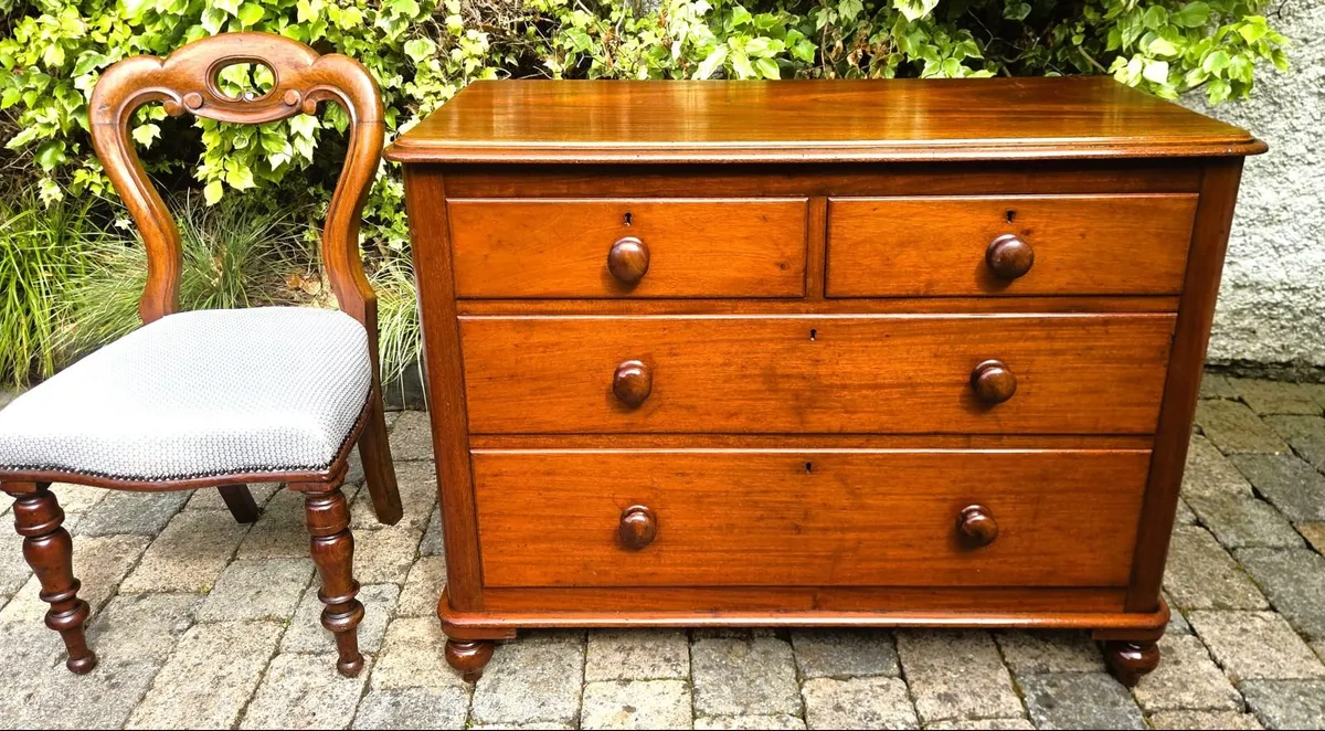 Victorian Mahogany Chest- Circa 1870 - Image 3