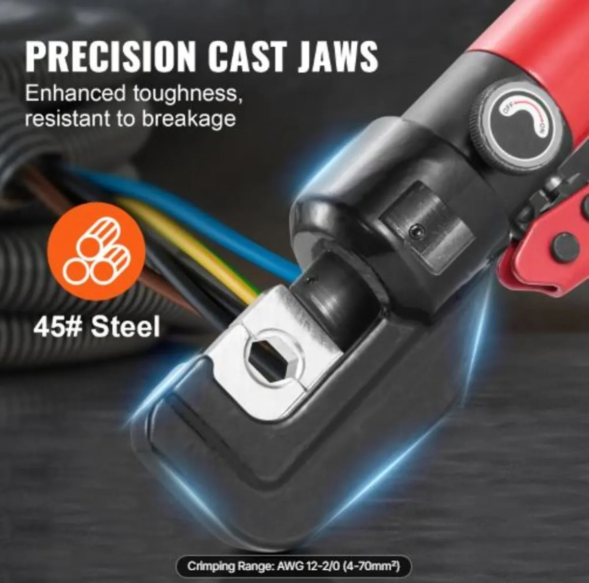 Hydraulic Crimping Tool with 9 Sets of Dies AWG12 - Image 4