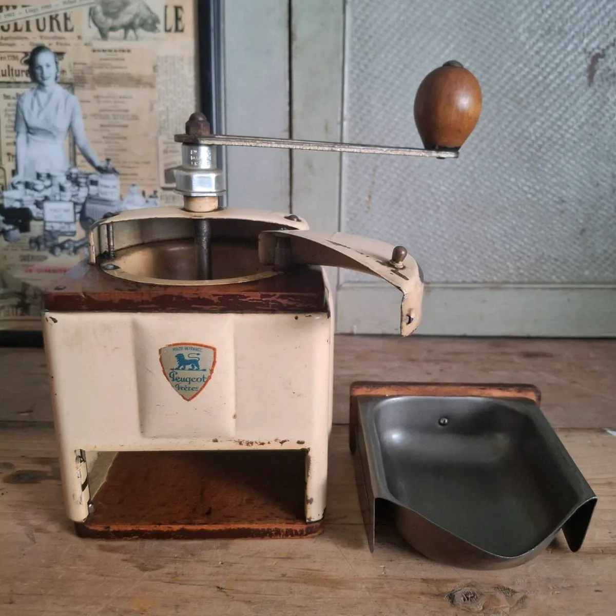1950s Peugeot Freres Coffee Grinder - Image 2