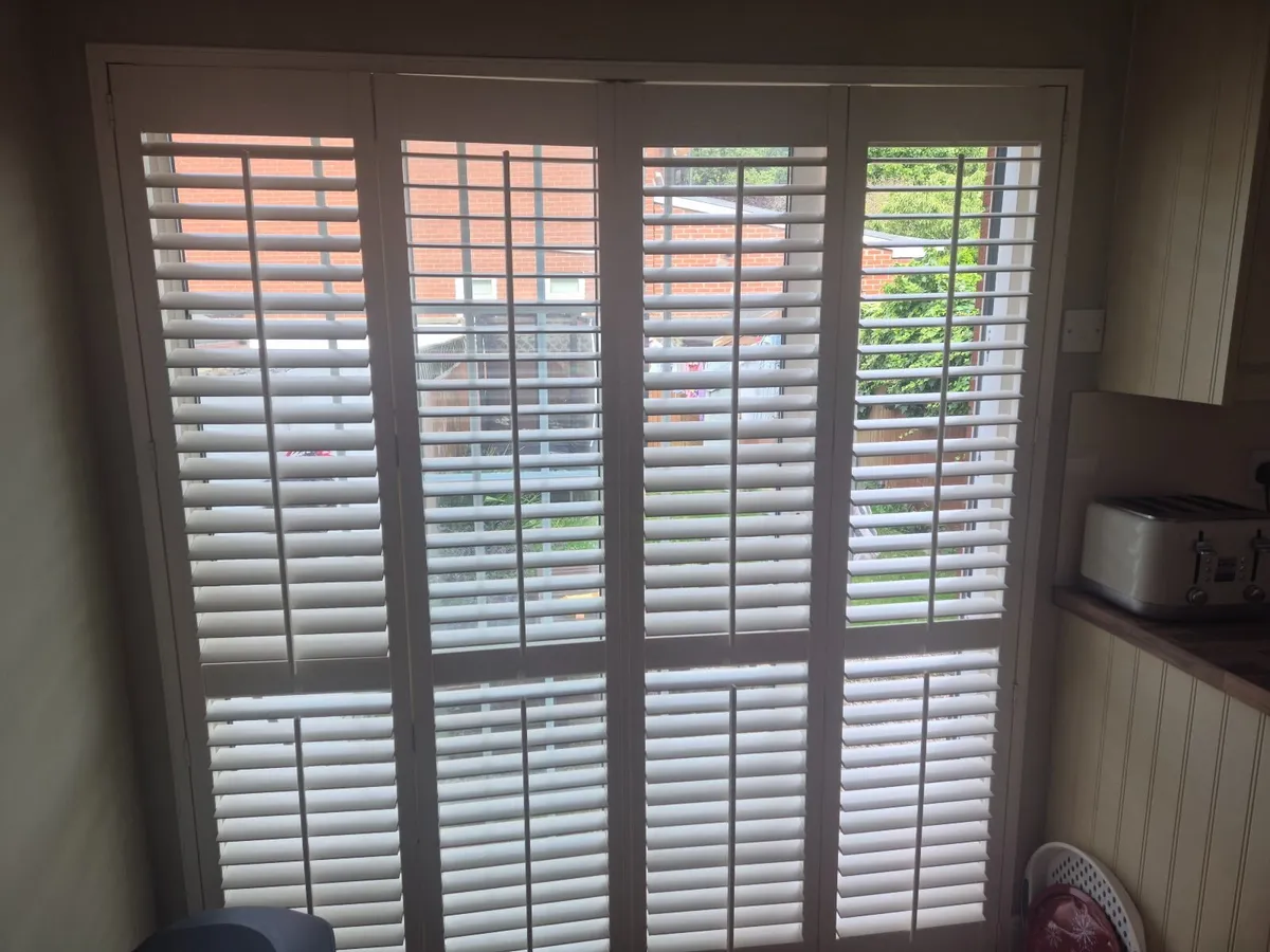 Plantation shutters for patio door inc. Frame - Image 2