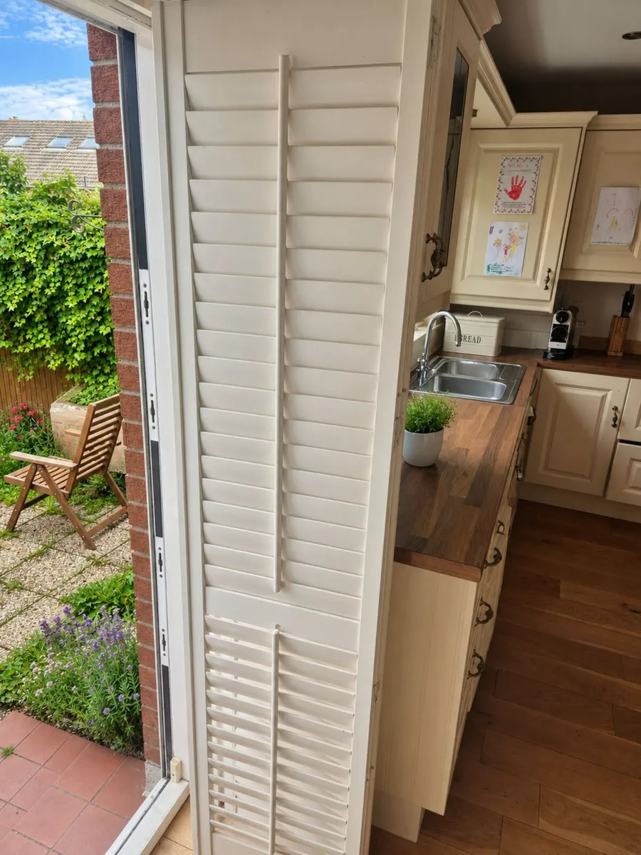 Plantation shutters for patio door inc. Frame - Image 4