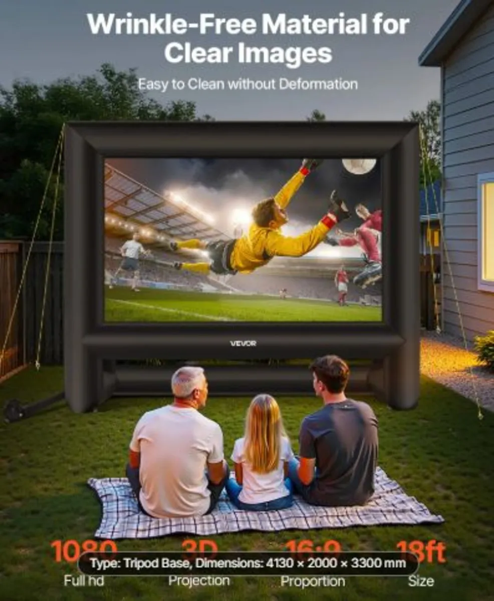 18 ft Inflatable Movie Screen, 600D Washable - Image 2