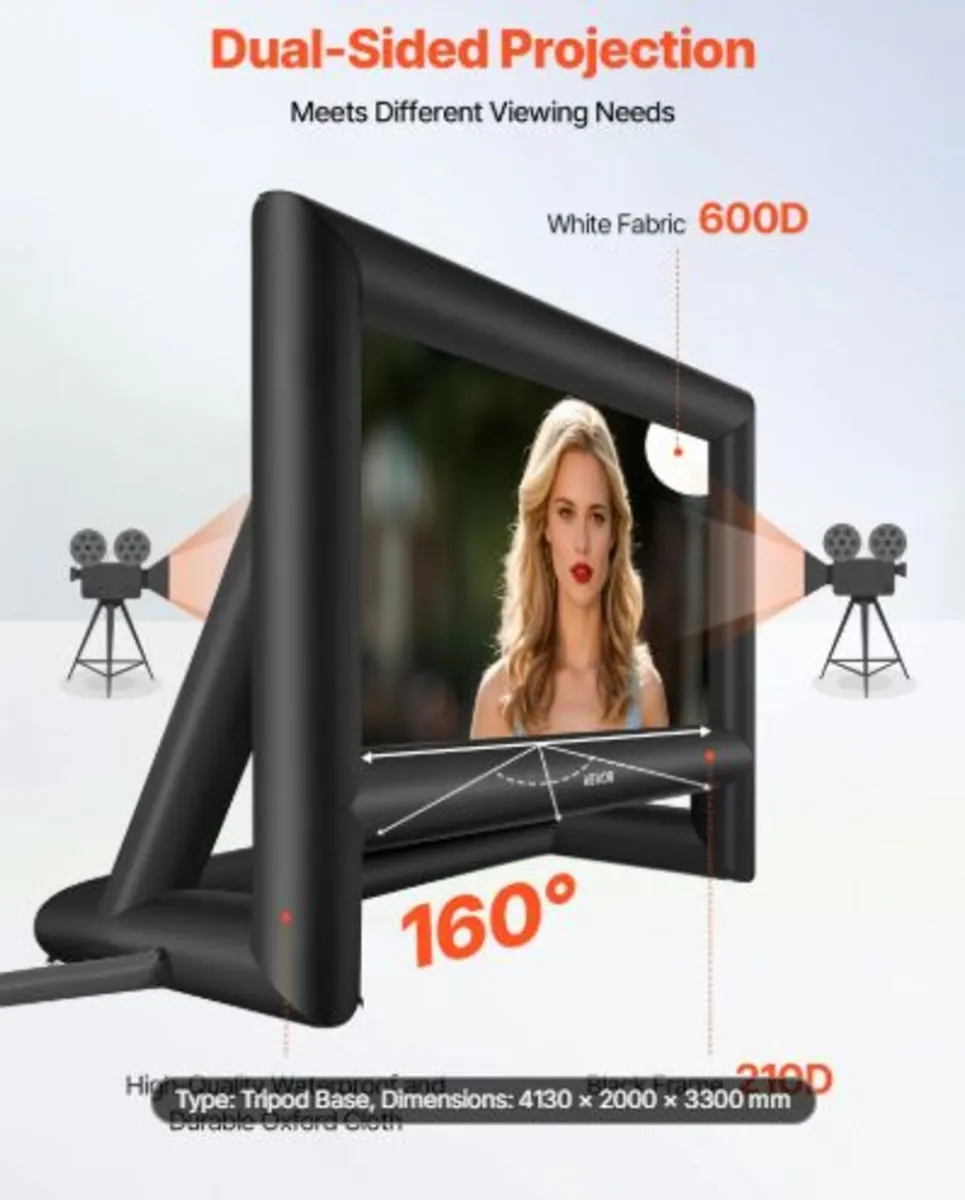 18 ft Inflatable Movie Screen, 600D Washable - Image 3