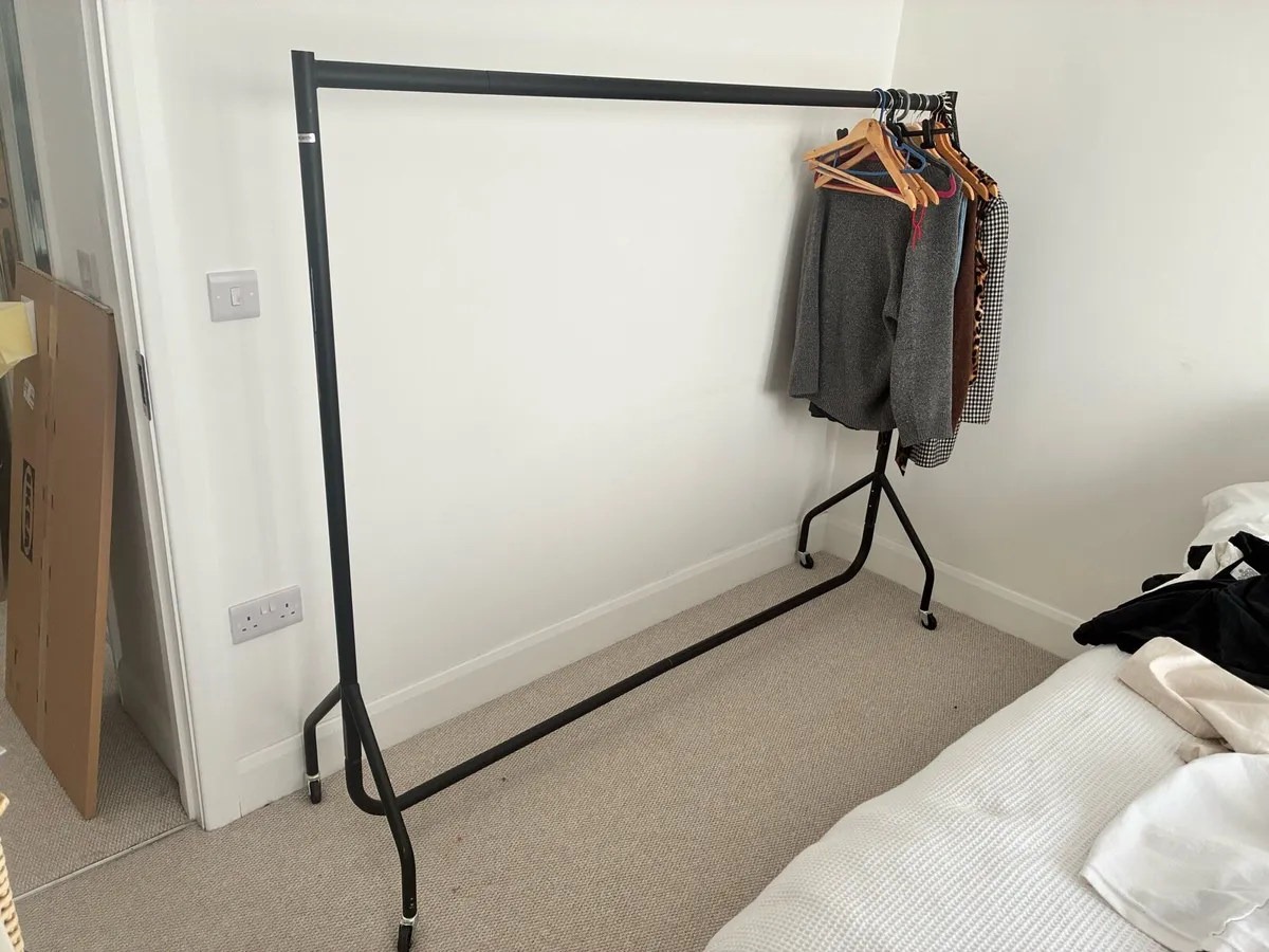 6ft long industrial clothes rail - Image 1
