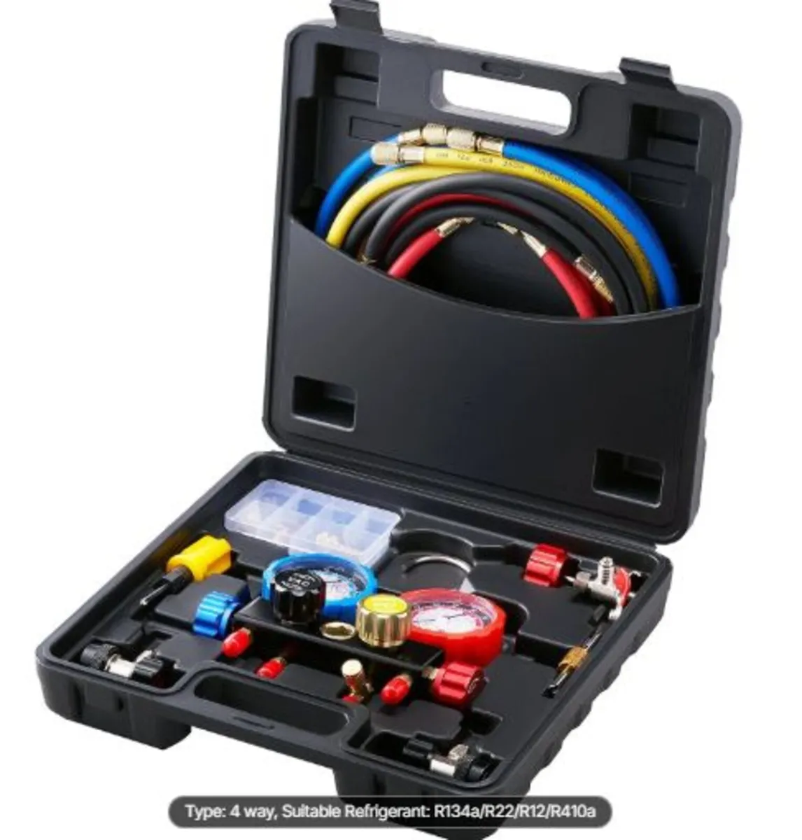 4 Way AC Gauge - AC Manifold Gauge Set for R134A - Image 1