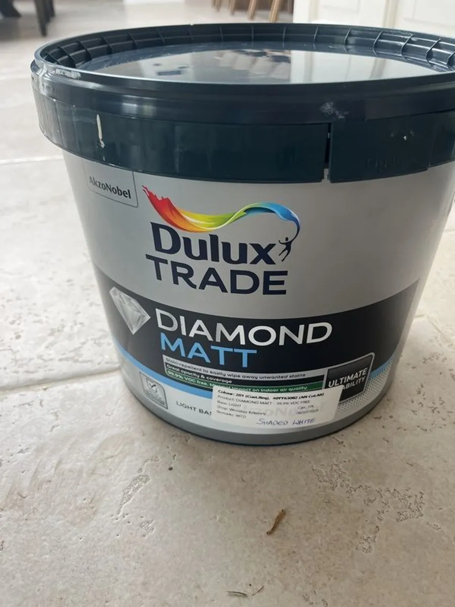 10L Dulux Diamond Matt Shaded White - Image 1