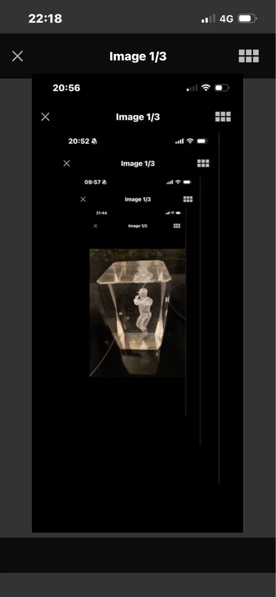 3D Enscribed Glass Golf Display - Image 1