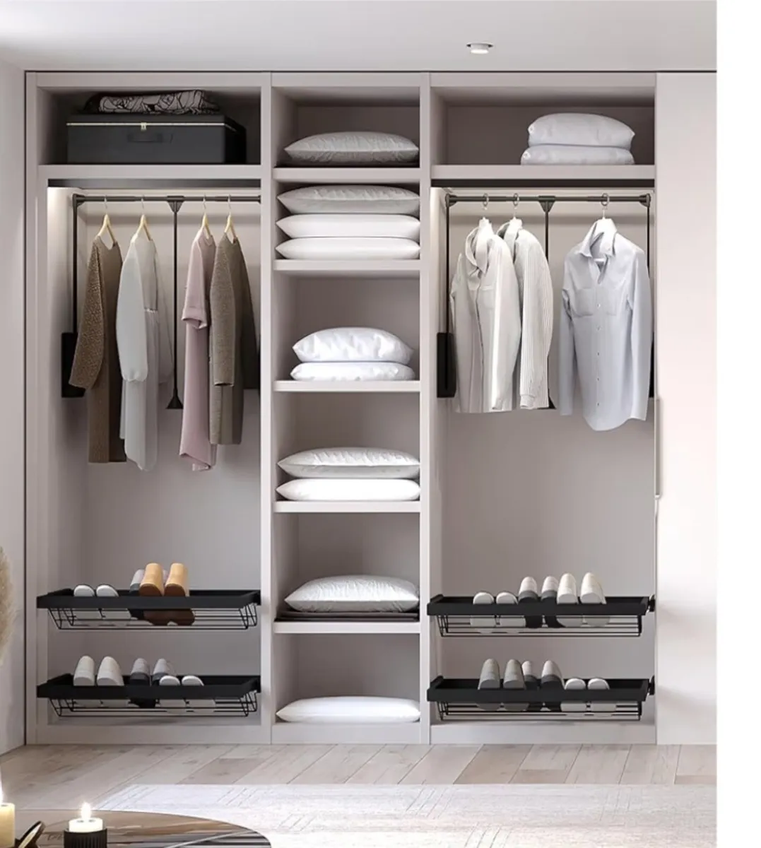 5 Adjustable pull down wardrobe rails - Image 2
