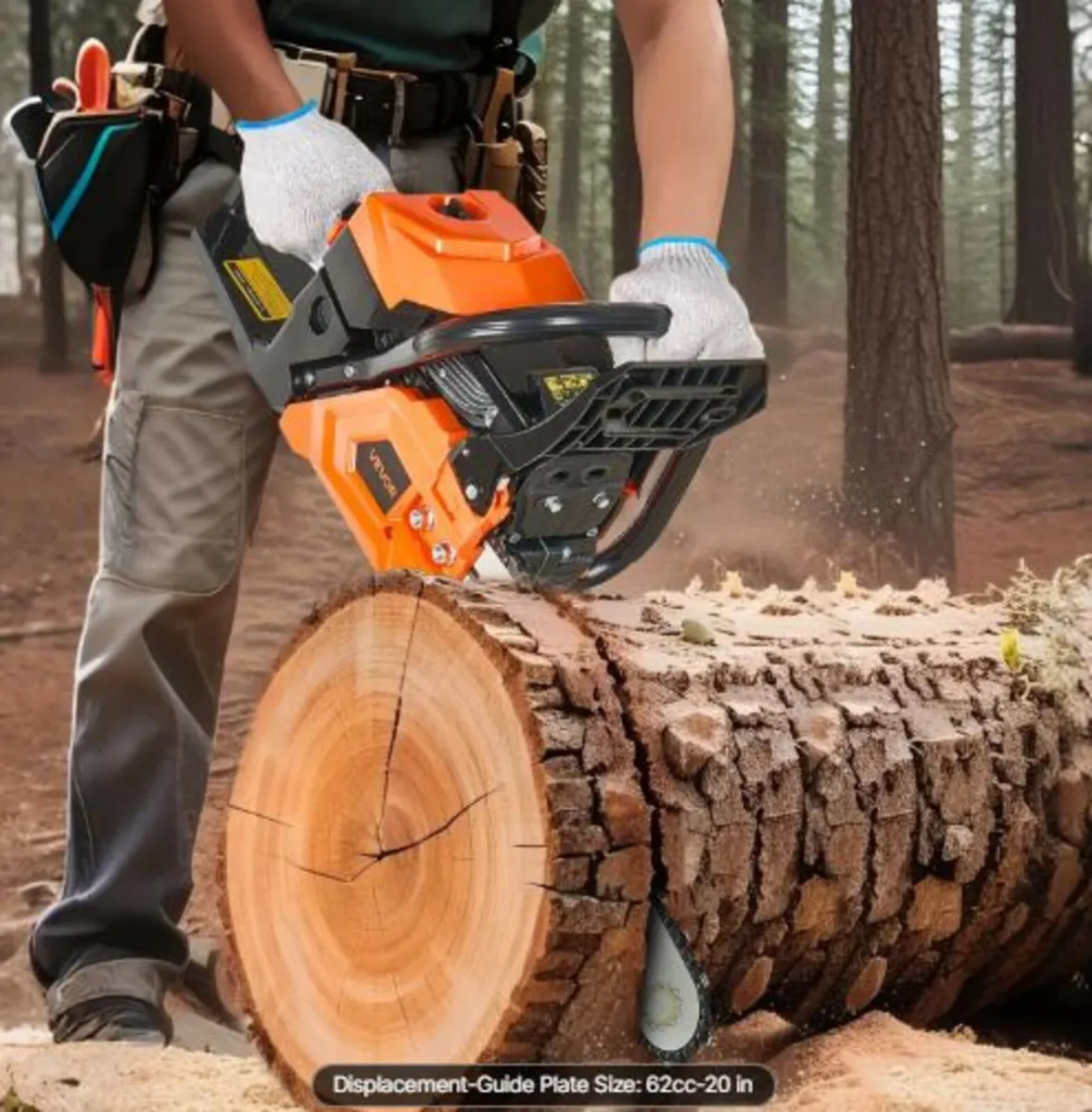 62 cc Gas Chainsaw, 20 inch Gas Powered Chainsaw, - Image 2
