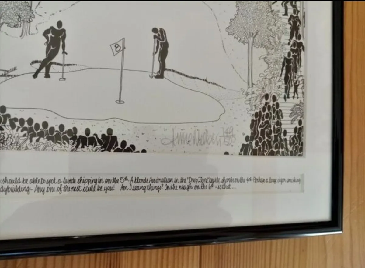 Anna Nielsen Signed Art Print - Golf the Front 9 - Image 2