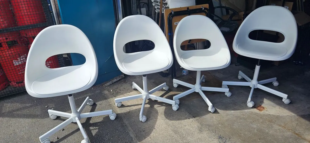 Set of 4 "as new" IKEA swivel chairs