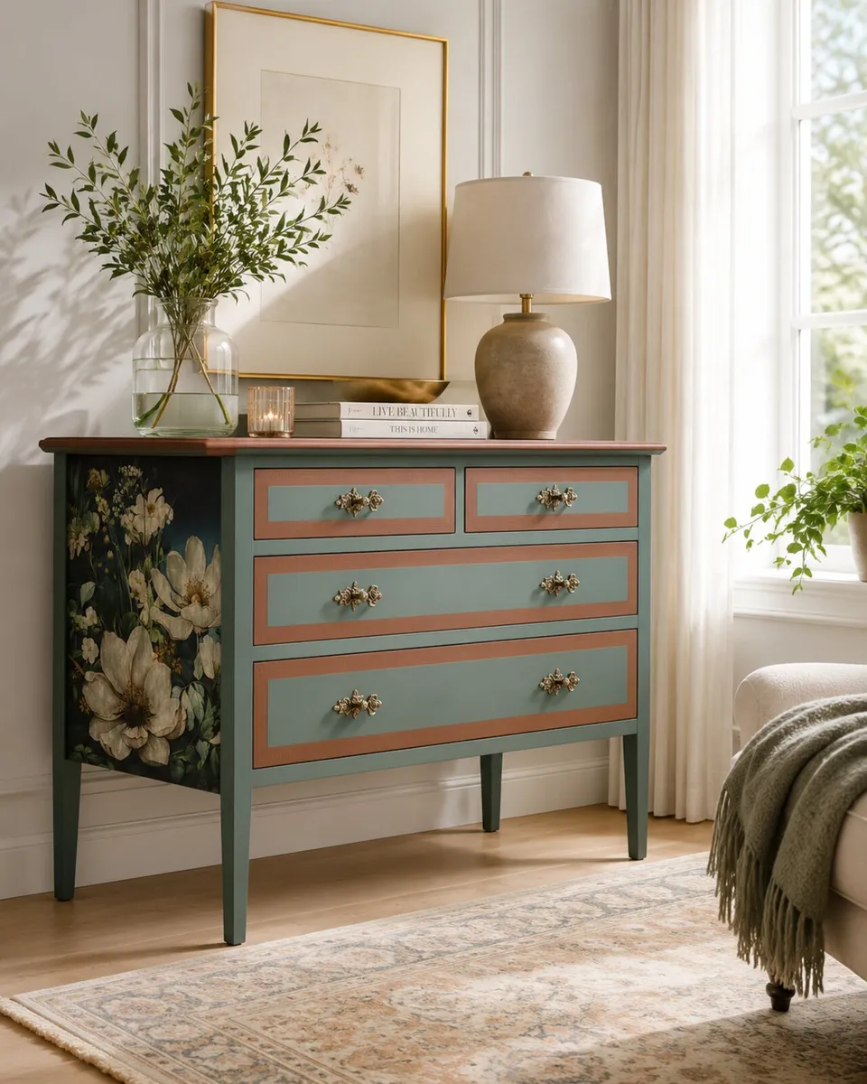Antique chest of drawers /hall table - Image 1
