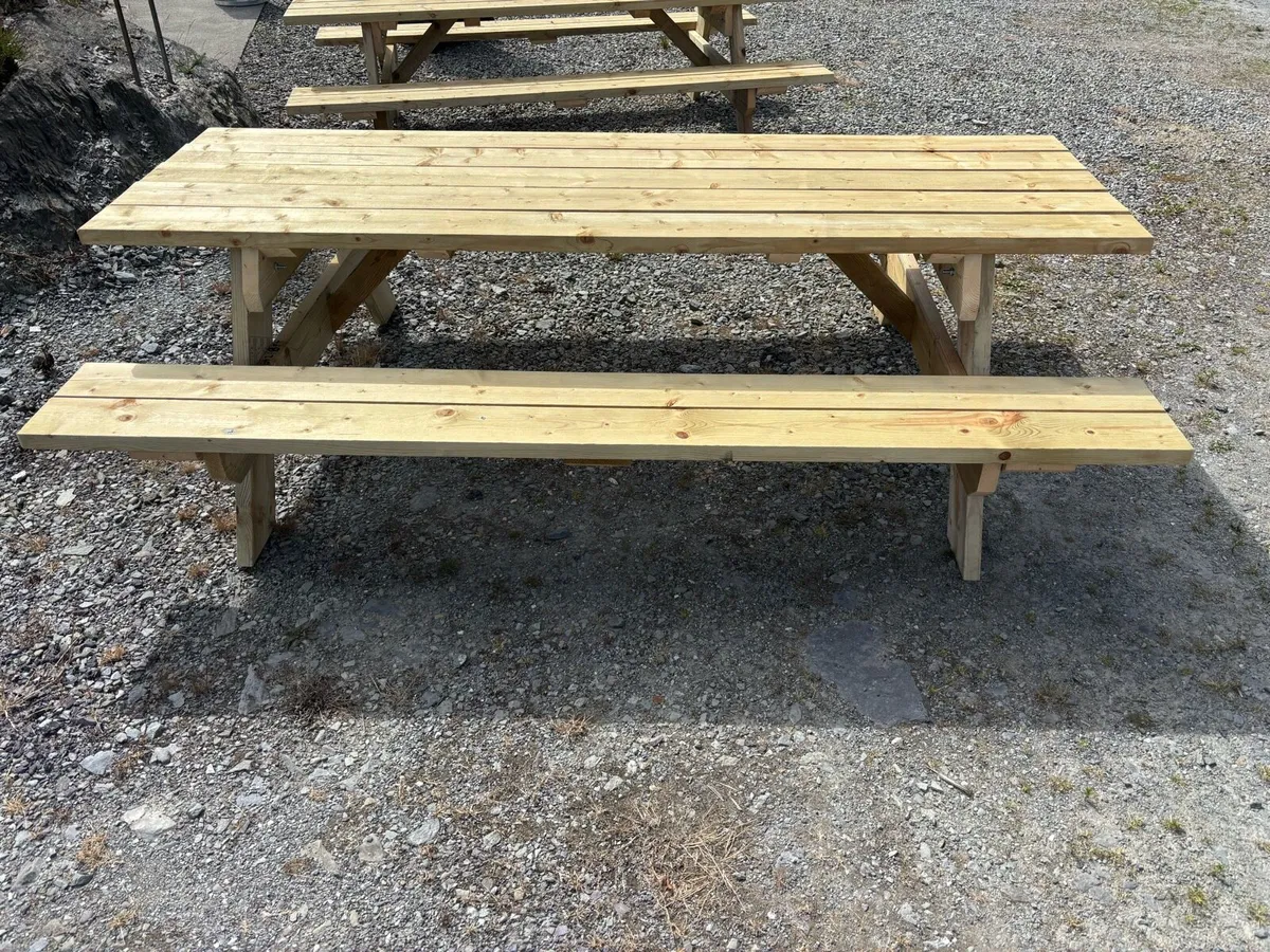 8ft picnic tables - Image 2