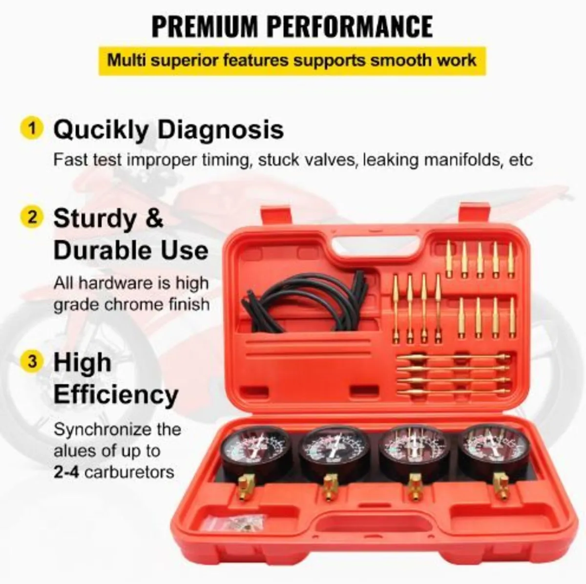 Fuel Vacuum Carburetor Synchronize Tool Kit - Image 4