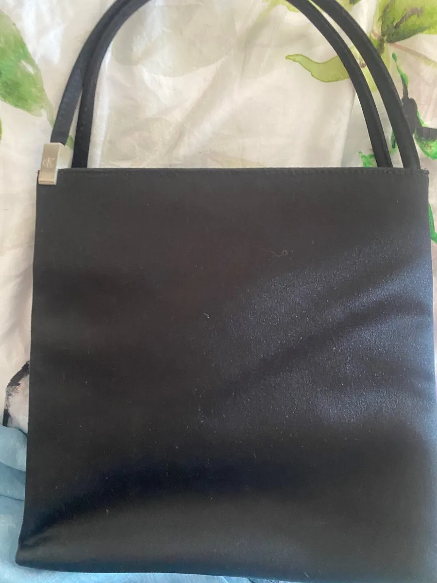 Calvin Klein Black Satin Handbag - Image 1