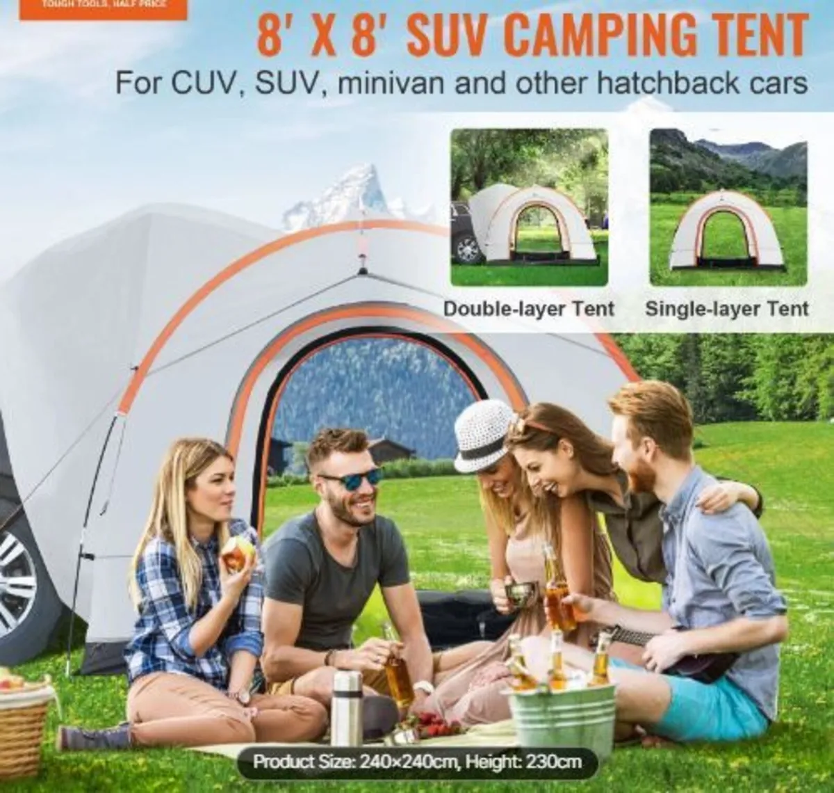 SUV Camping Tent, 8'-8' SUV Tent - Image 4