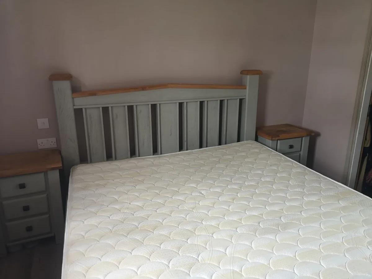 Super King Bed, 2 lockers, chest of drawers - Image 3