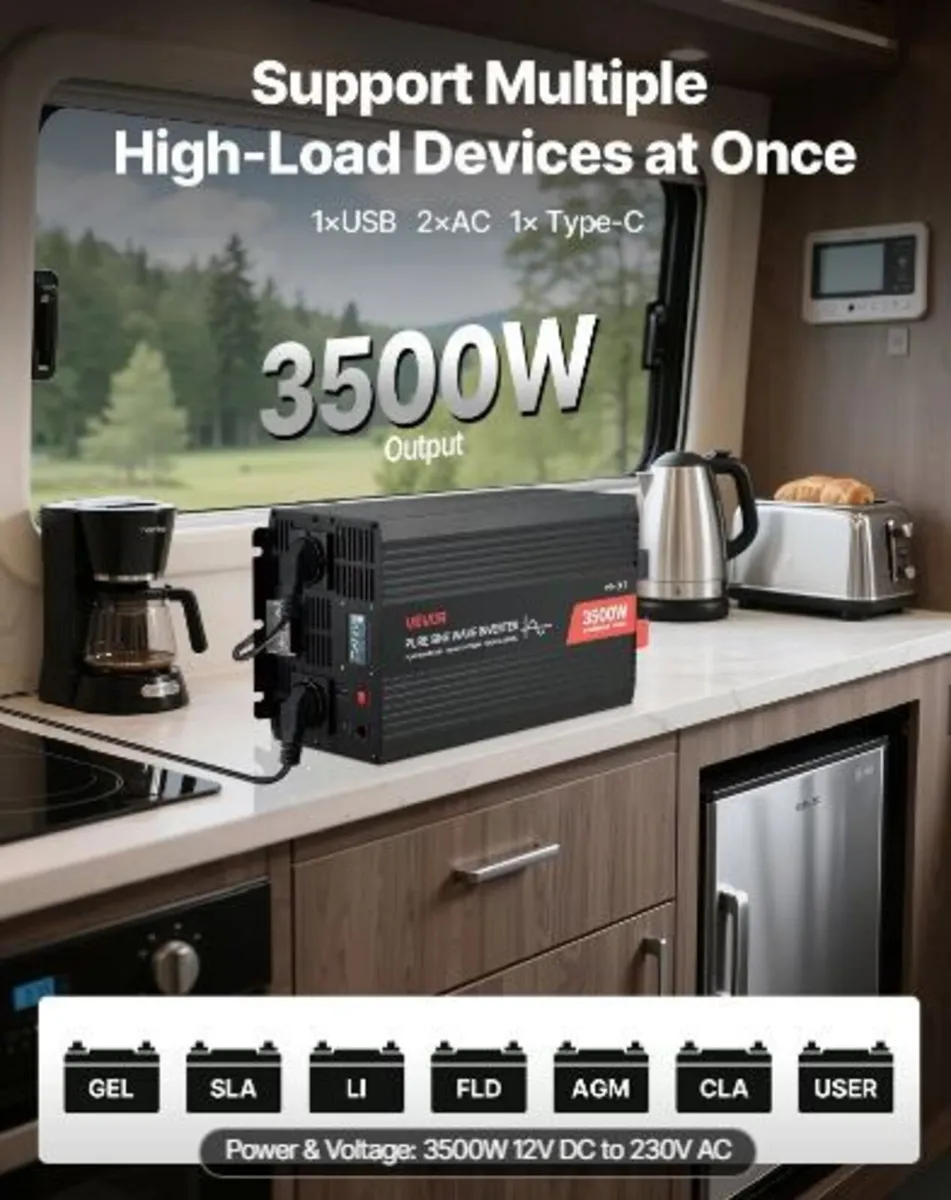 3500W Power Inverter, 12V DC - Image 1
