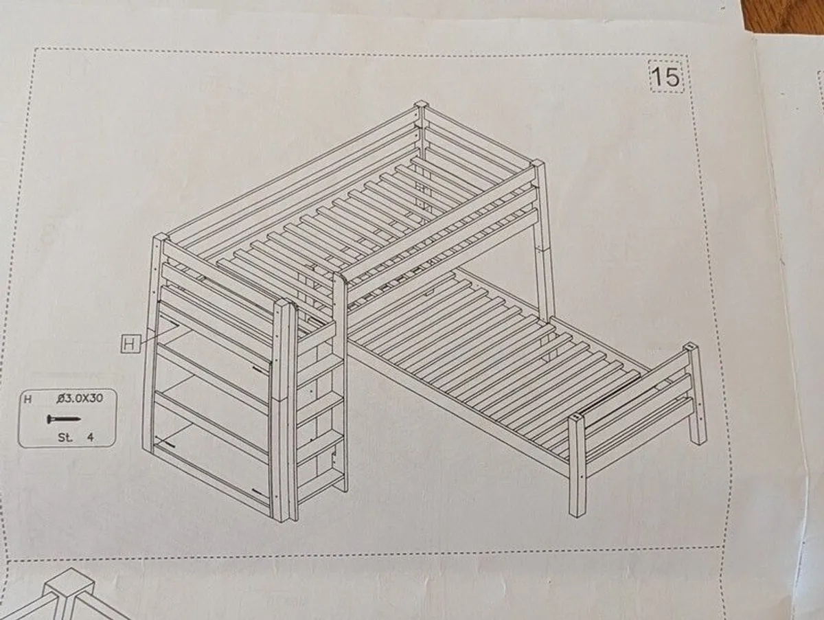 Bunk bed L-shaped - Image 3