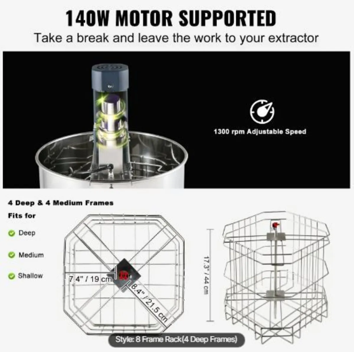 Electric Honey Extractor Beekeeping Equipment - Image 2