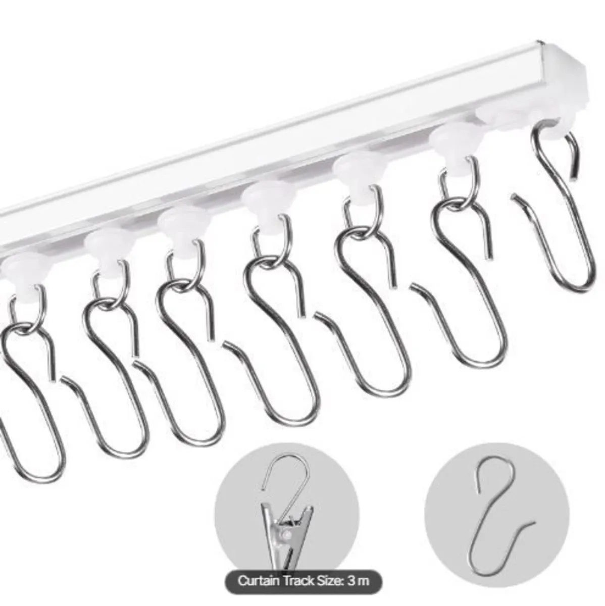 Ceiling Curtain Track Set, 9.9 FT/3 Meter, - Image 4
