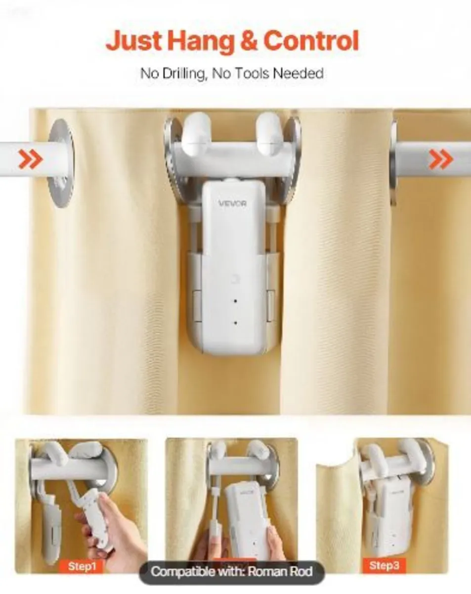 Automatic Curtain Opener, APP and Remote Control - Image 2