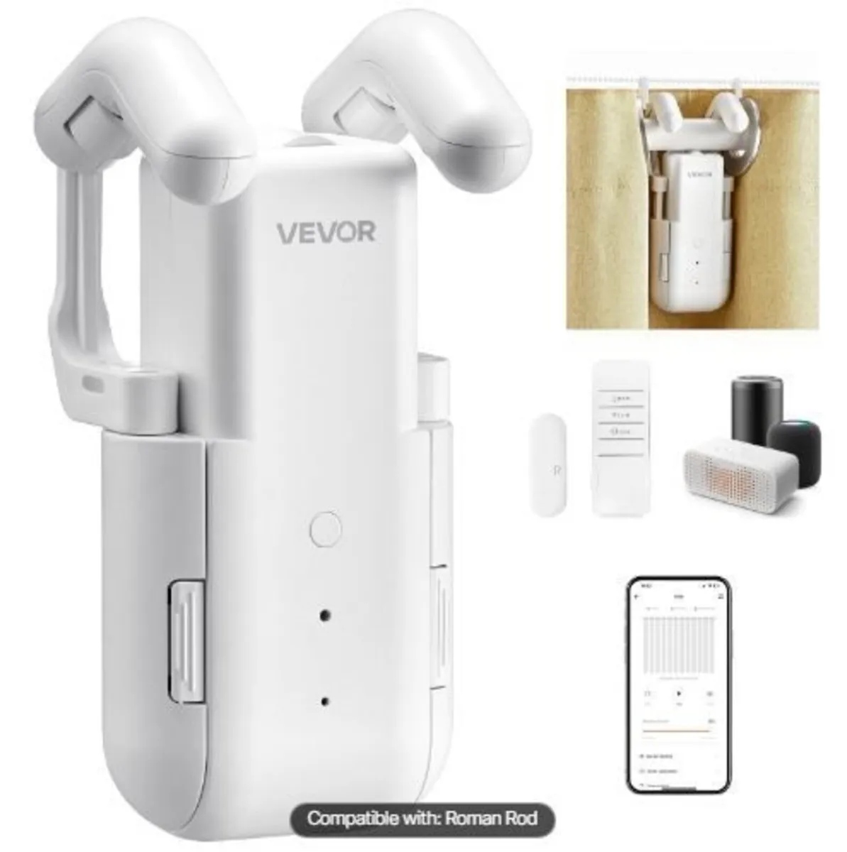 Automatic Curtain Opener, APP and Remote Control - Image 1
