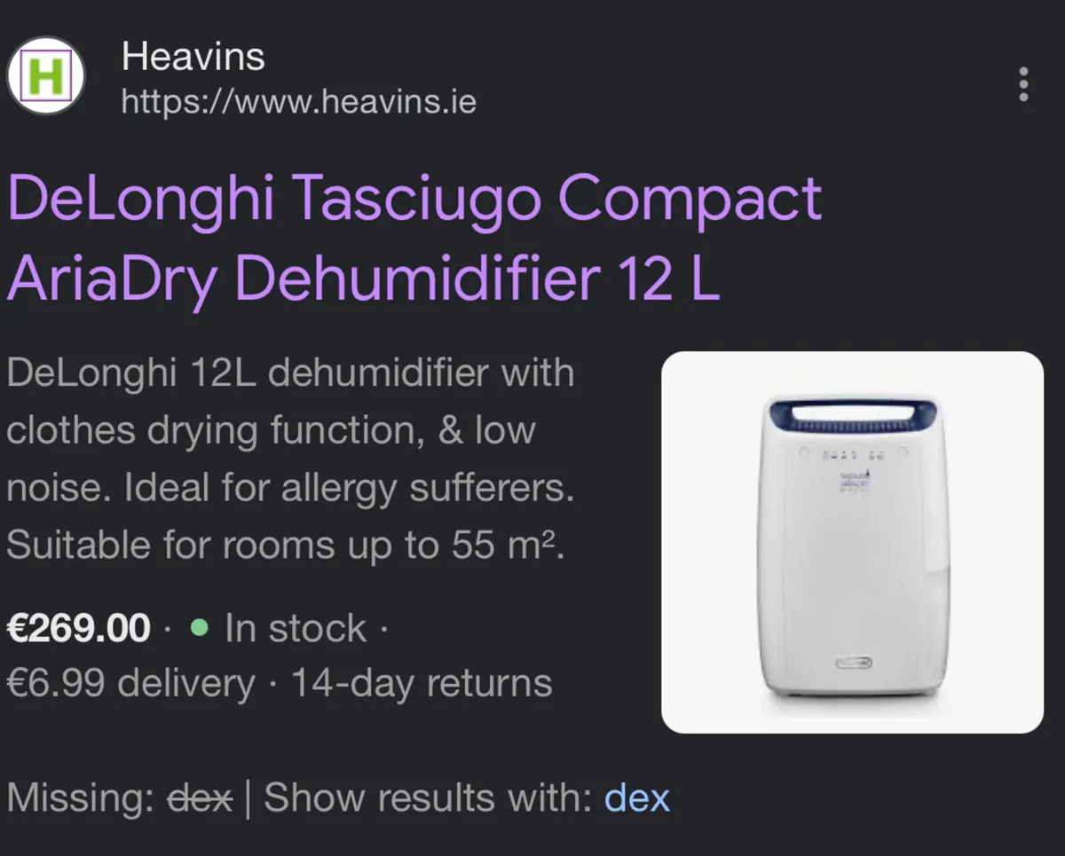 ** 💨💦Delonghi Dehumidifer ** - Image 2
