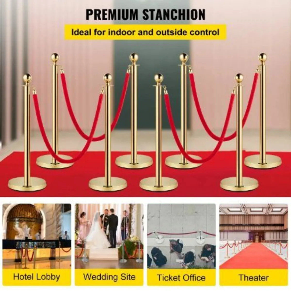 Crowd Control Stanchion, Set of 8 - Image 2