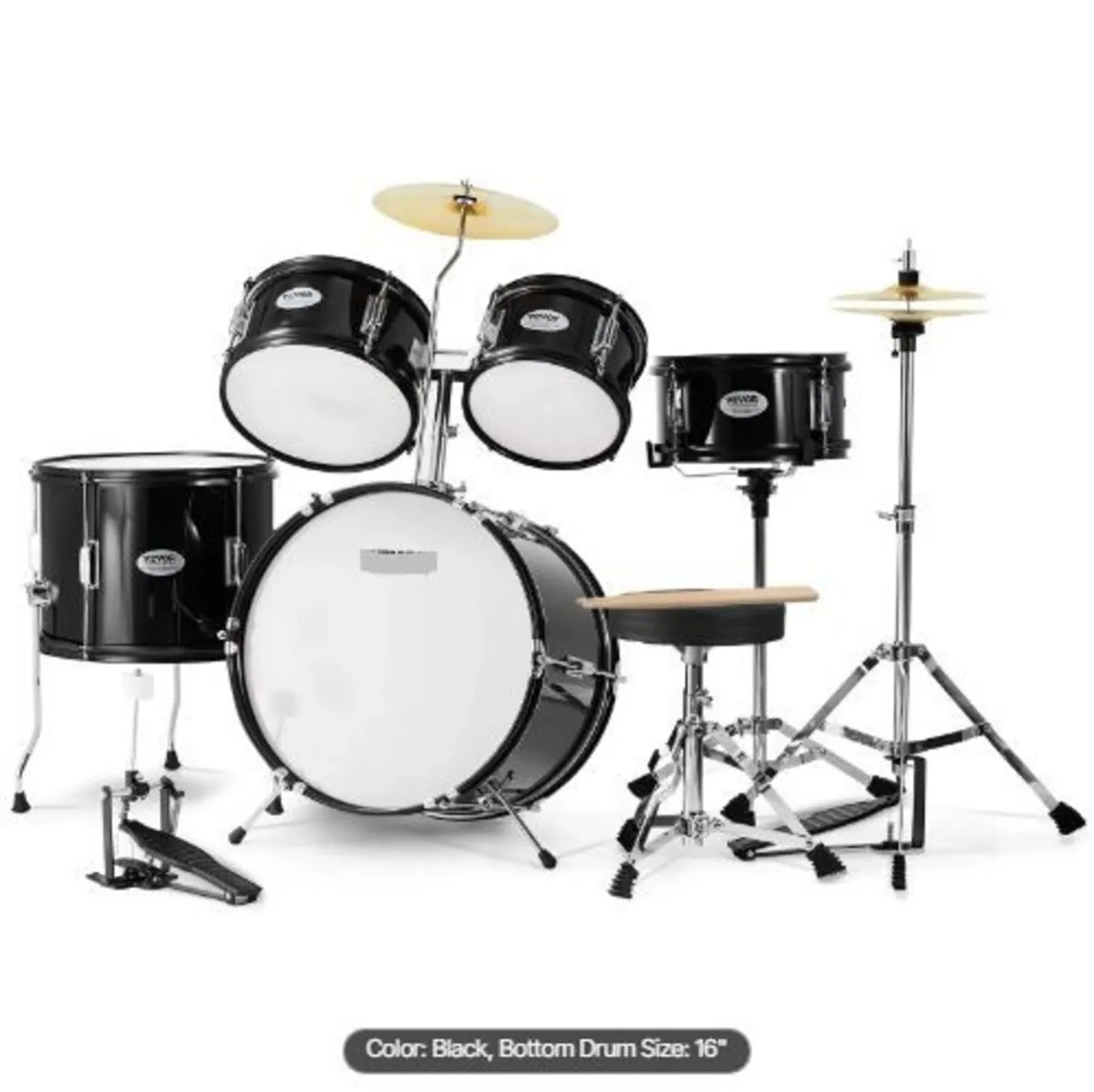 Kids Drum Set, 5-Piece - Image 1