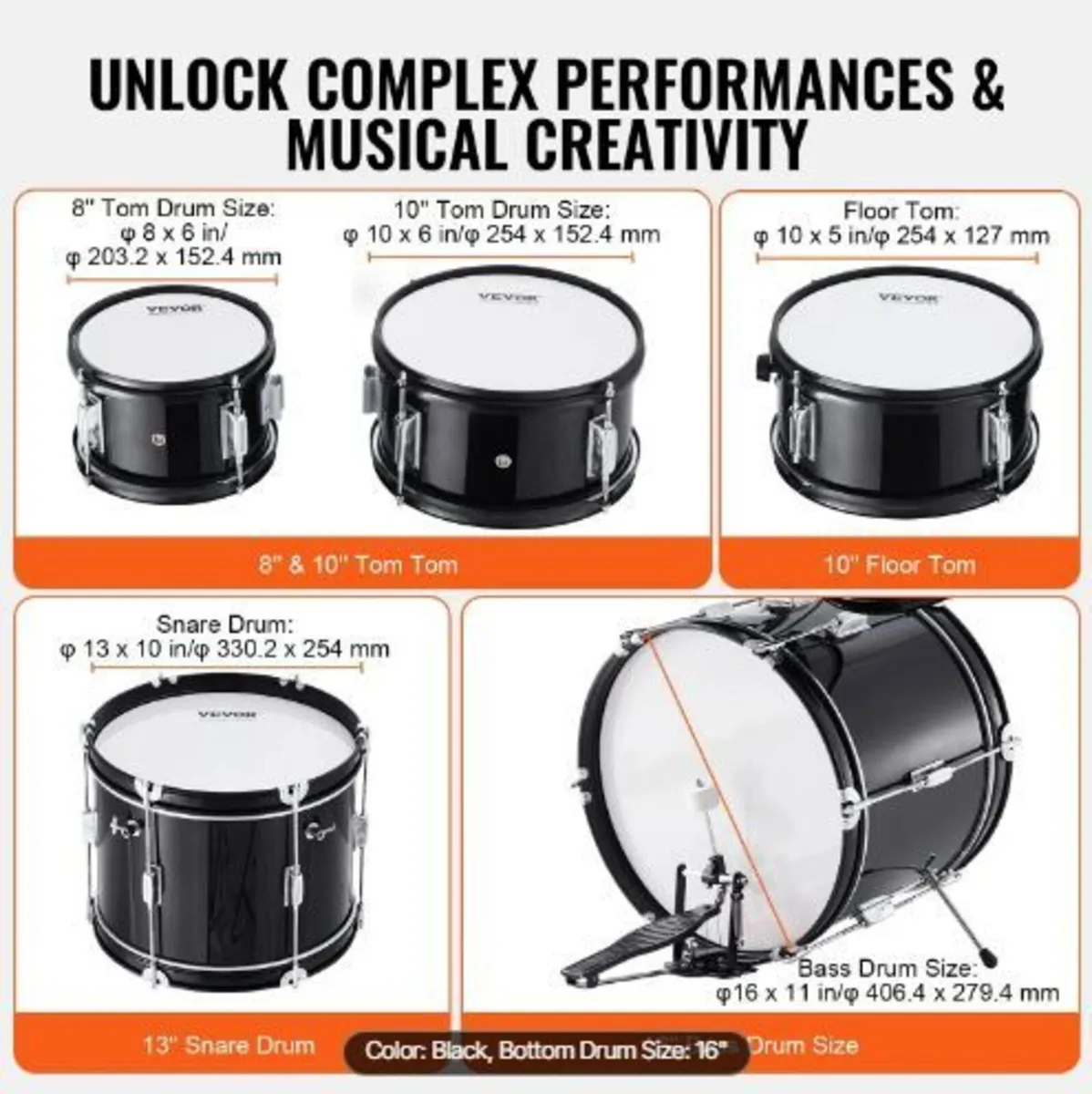 Kids Drum Set, 5-Piece - Image 4