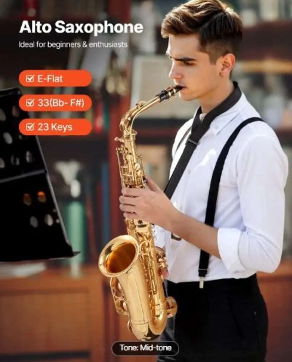 Alto Saxophone, E Flat, Brass Saxophone - Image 2