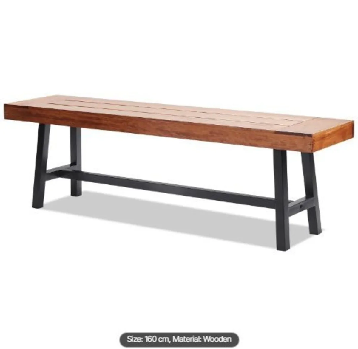 Outdoor Bench, 63 inches Wood Garden - Image 4