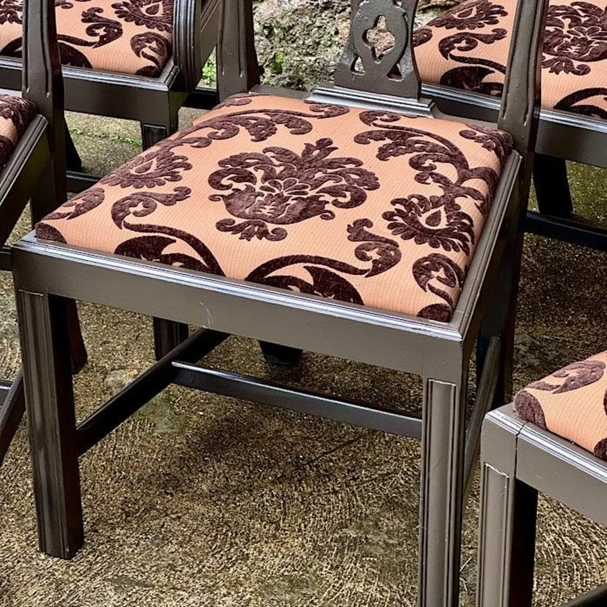 Set 6 Painted Dining Chairs - Image 3