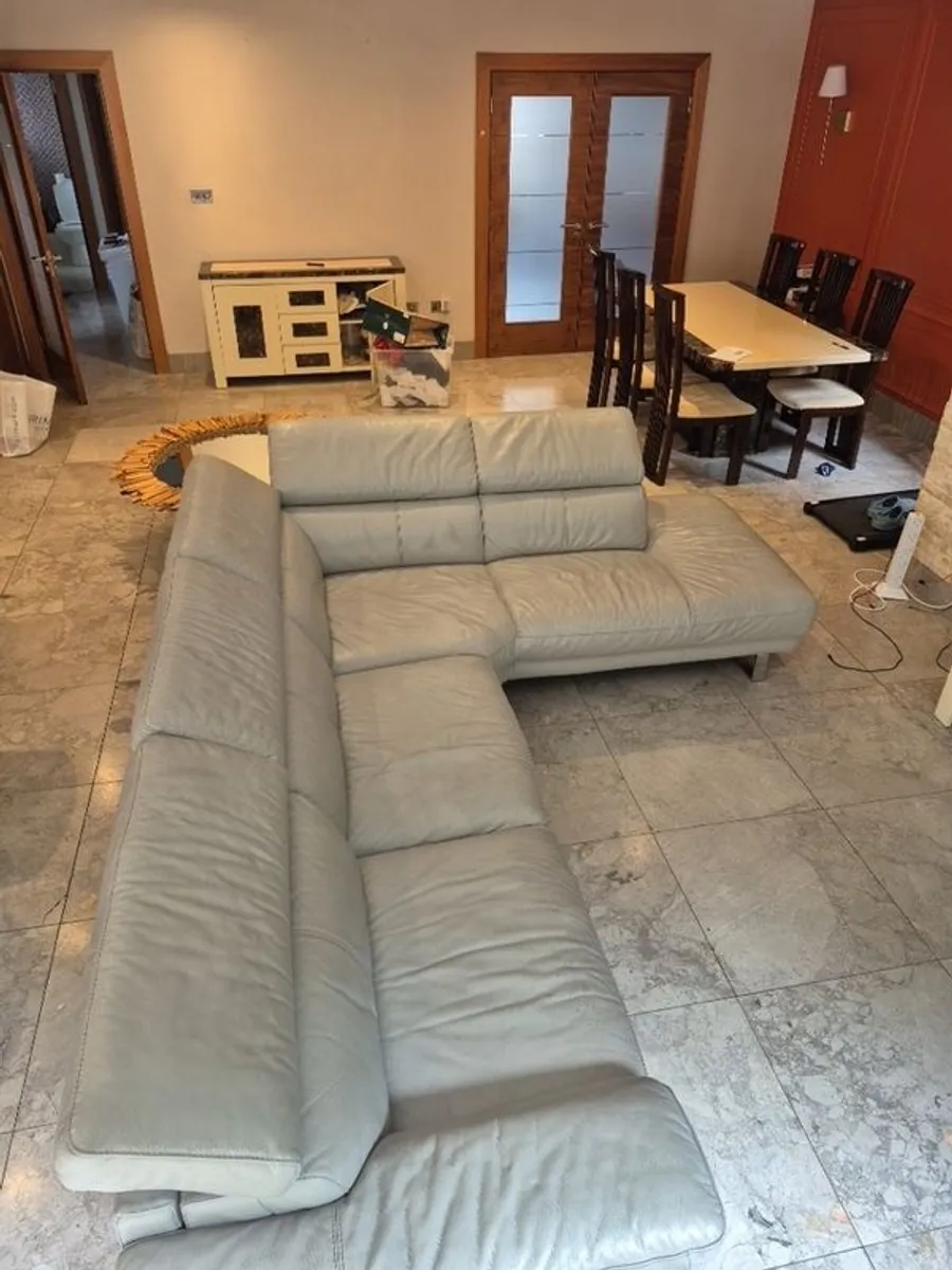 Recliner sofa n foot stool - Image 1
