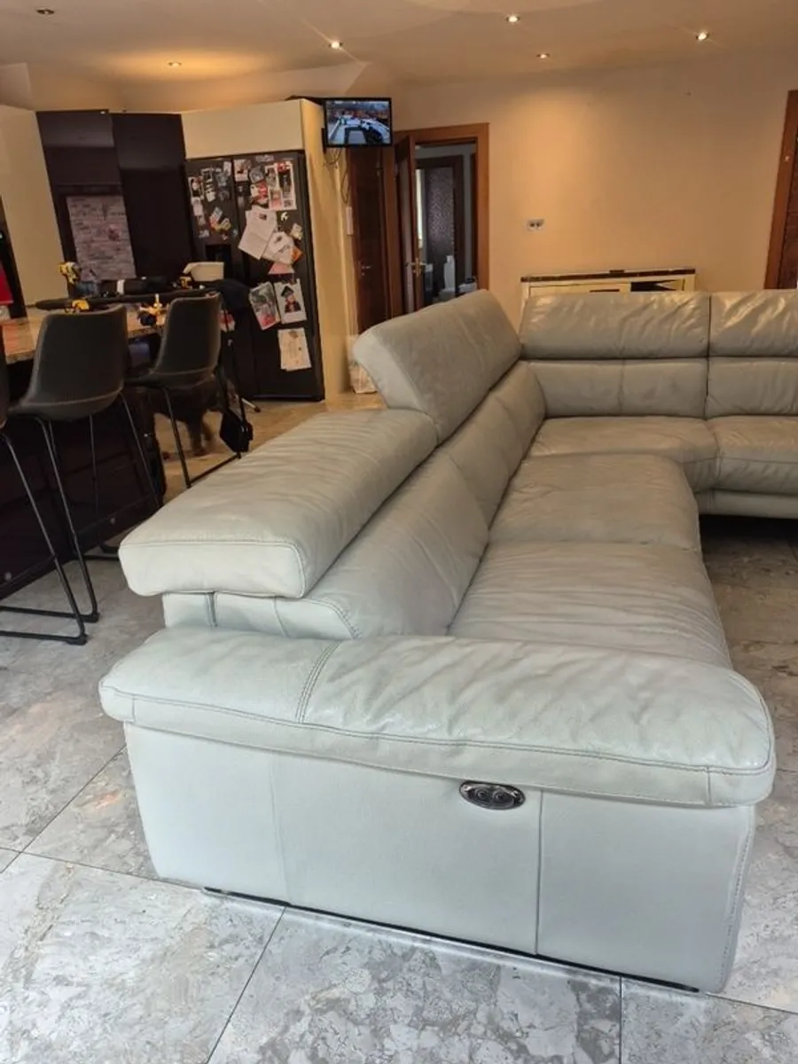 Recliner sofa n foot stool - Image 3