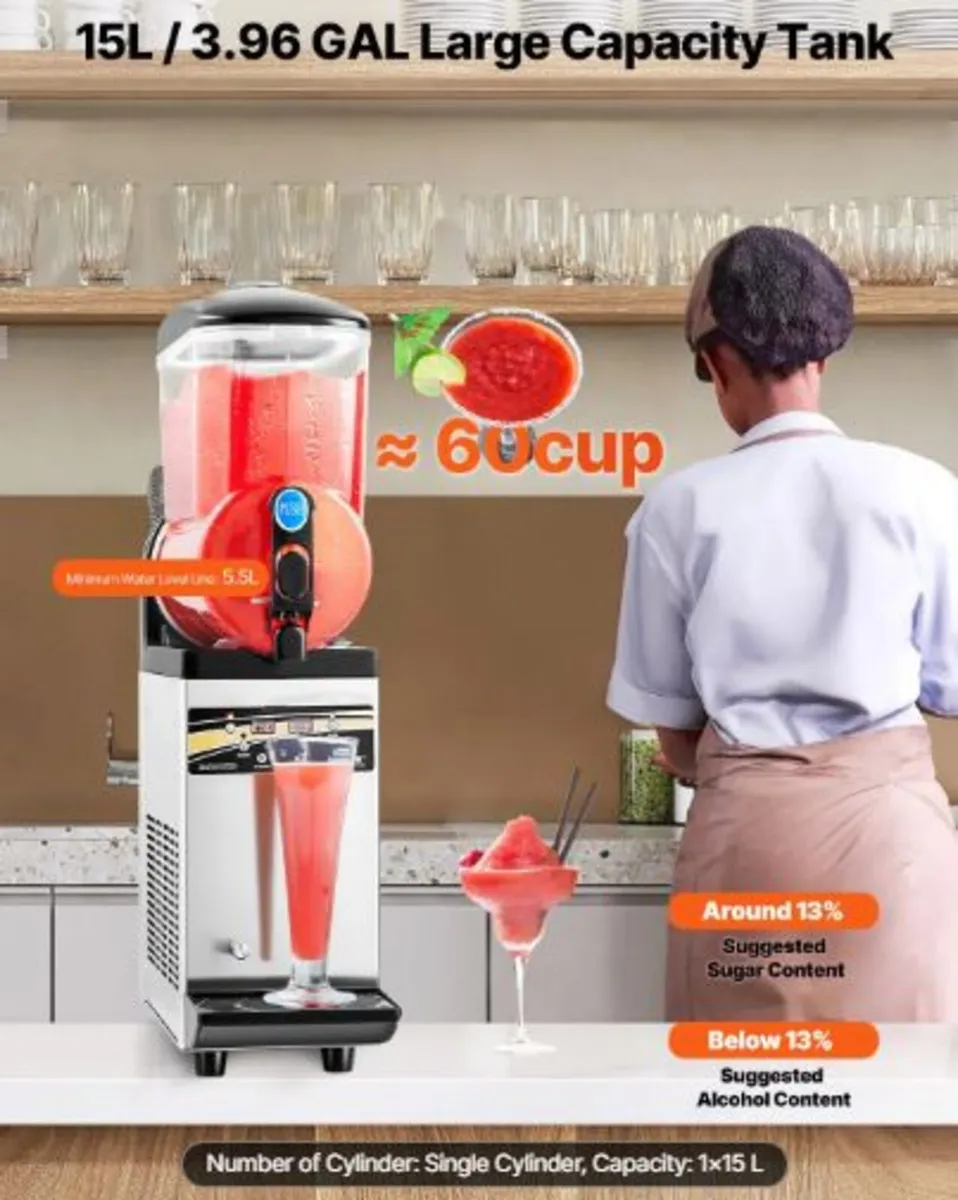Commercial Frozen Drink Maker, 15L Single Tank - Image 2