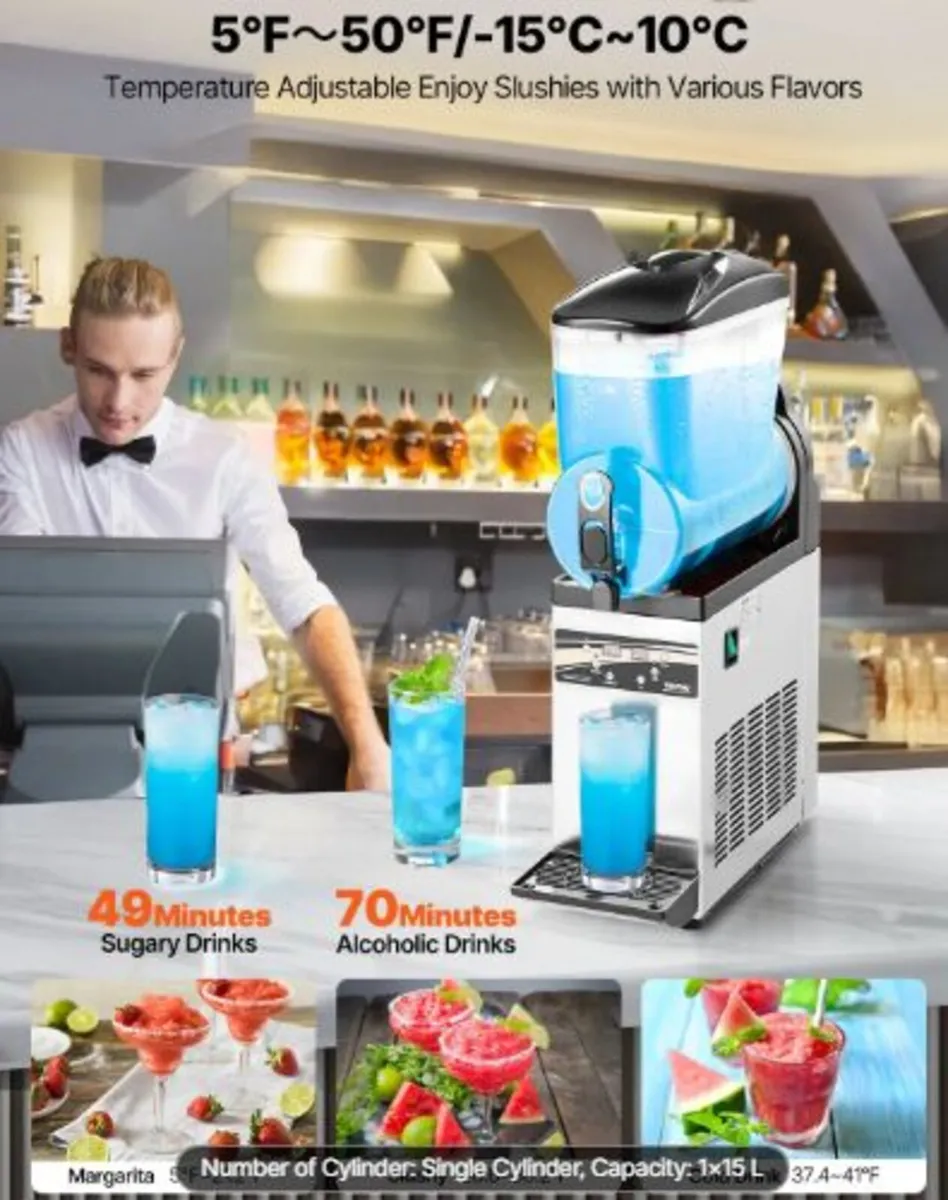 Commercial Frozen Drink Maker, 15L Single Tank - Image 3