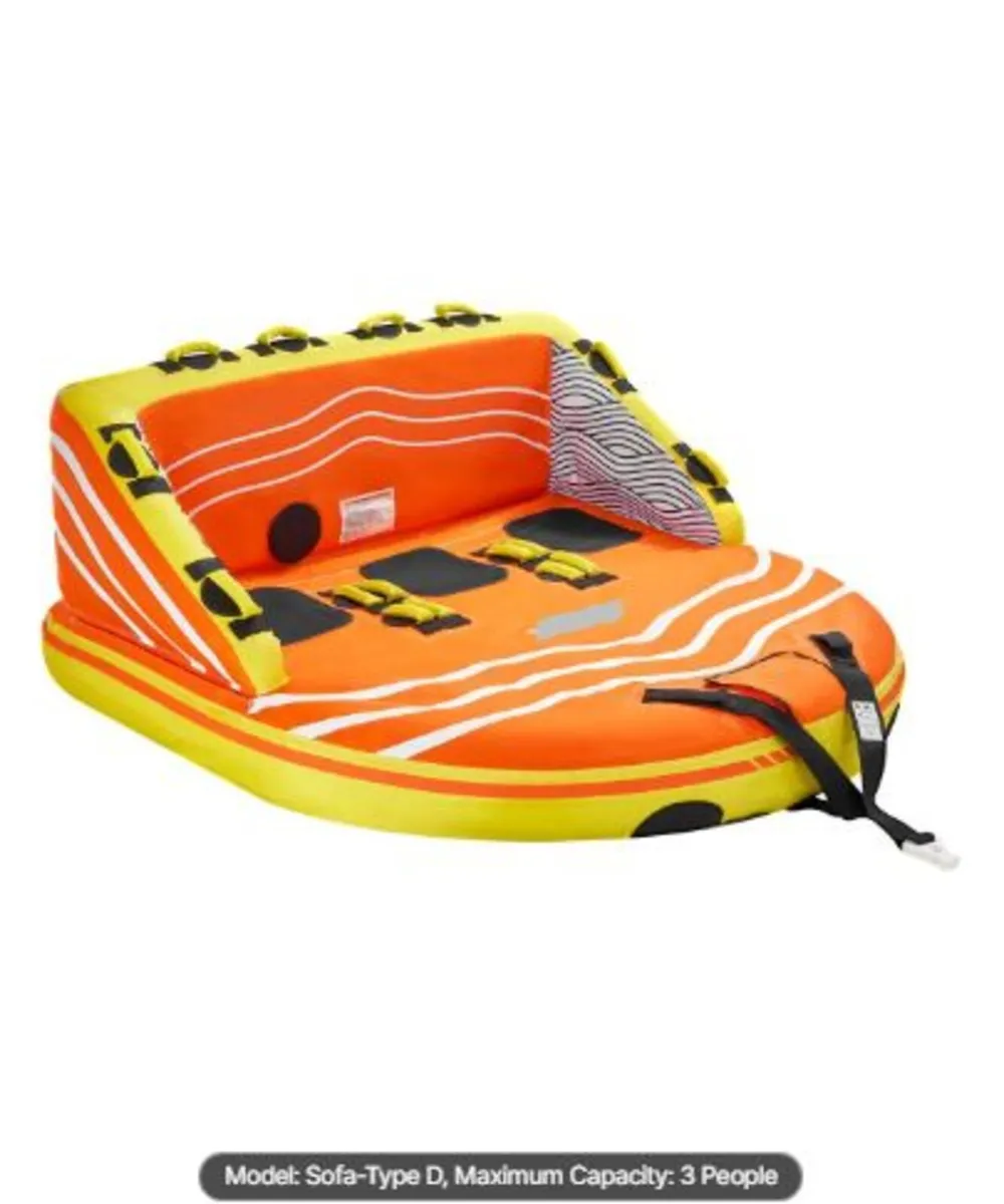 Towable Tube for Boating, 1-3 Riders Inflatable - Image 1