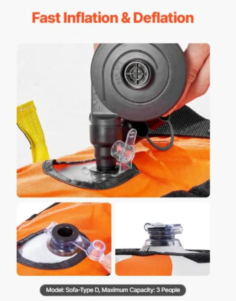 Towable Tube for Boating, 1-3 Riders Inflatable - Image 4