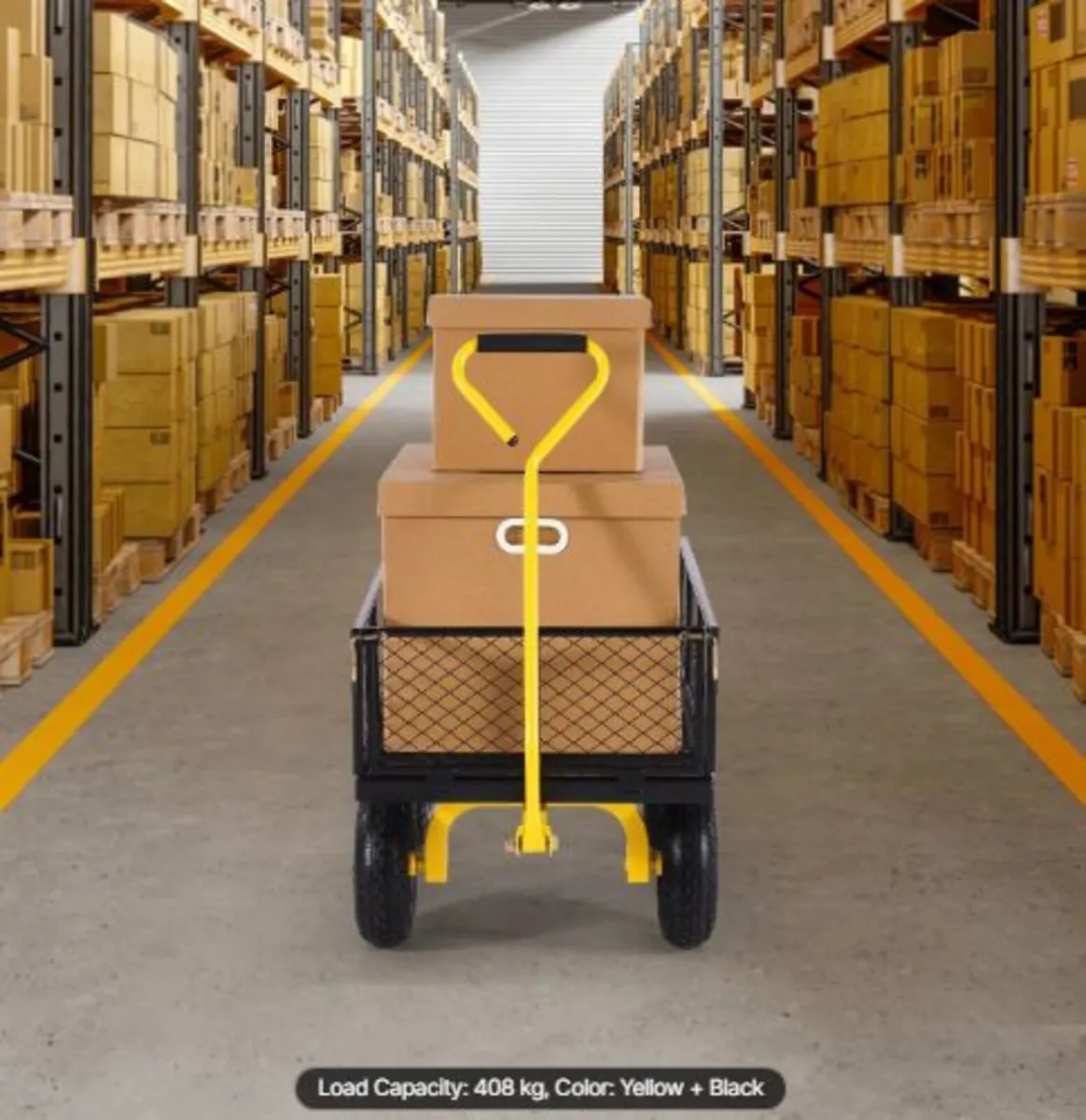 900 Lbs Heavy Duty Steel Garden Cart, Garden Wagon - Image 4