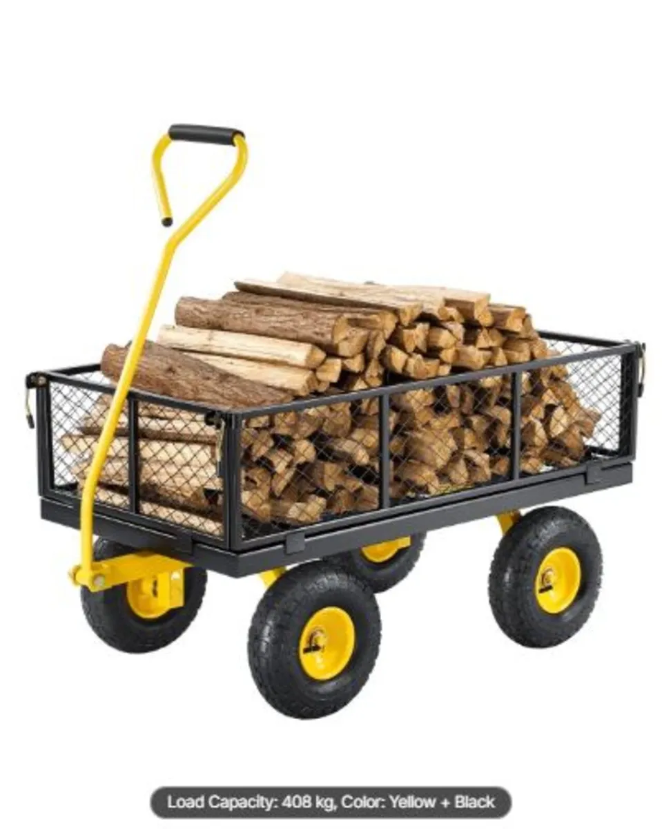 900 Lbs Heavy Duty Steel Garden Cart, Garden Wagon - Image 1
