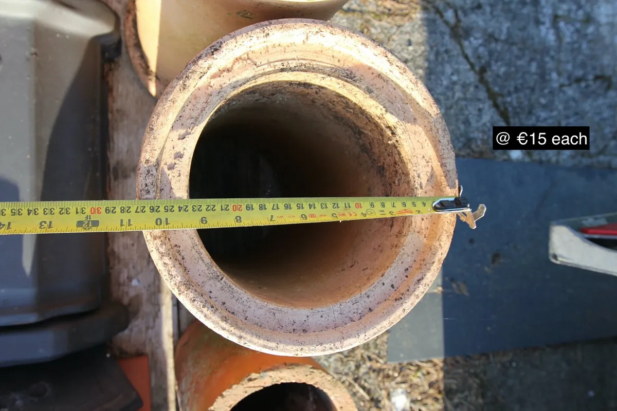 Two Hole Crested Ridge Tiles + Clay Chimney Flues - Image 2