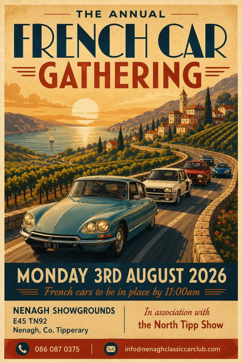 Annual French Car Gathering Monday 3rd August - Image 1