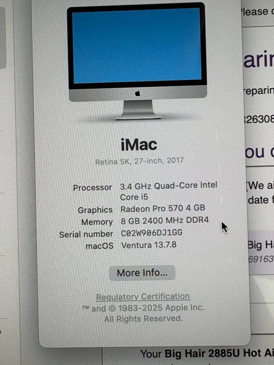 iMac 2017 27inches - Image 1