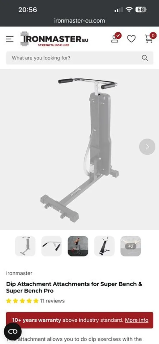 Ironmaster Super Bench Pro V2. Premium Home Gym Bench / 5 Attachments - Image 2