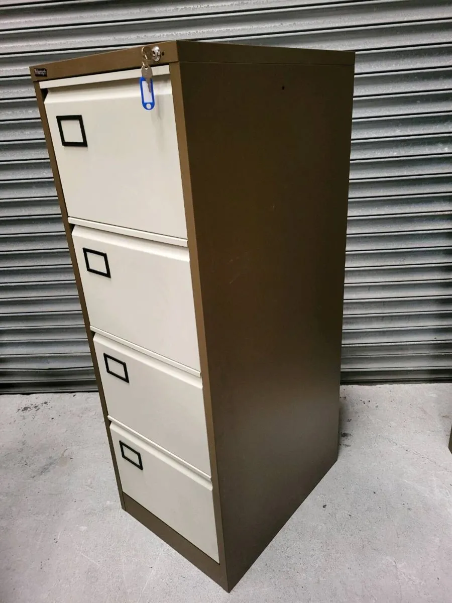 Triumph Filing Cabinets With Keys. Mint Condition - Image 2